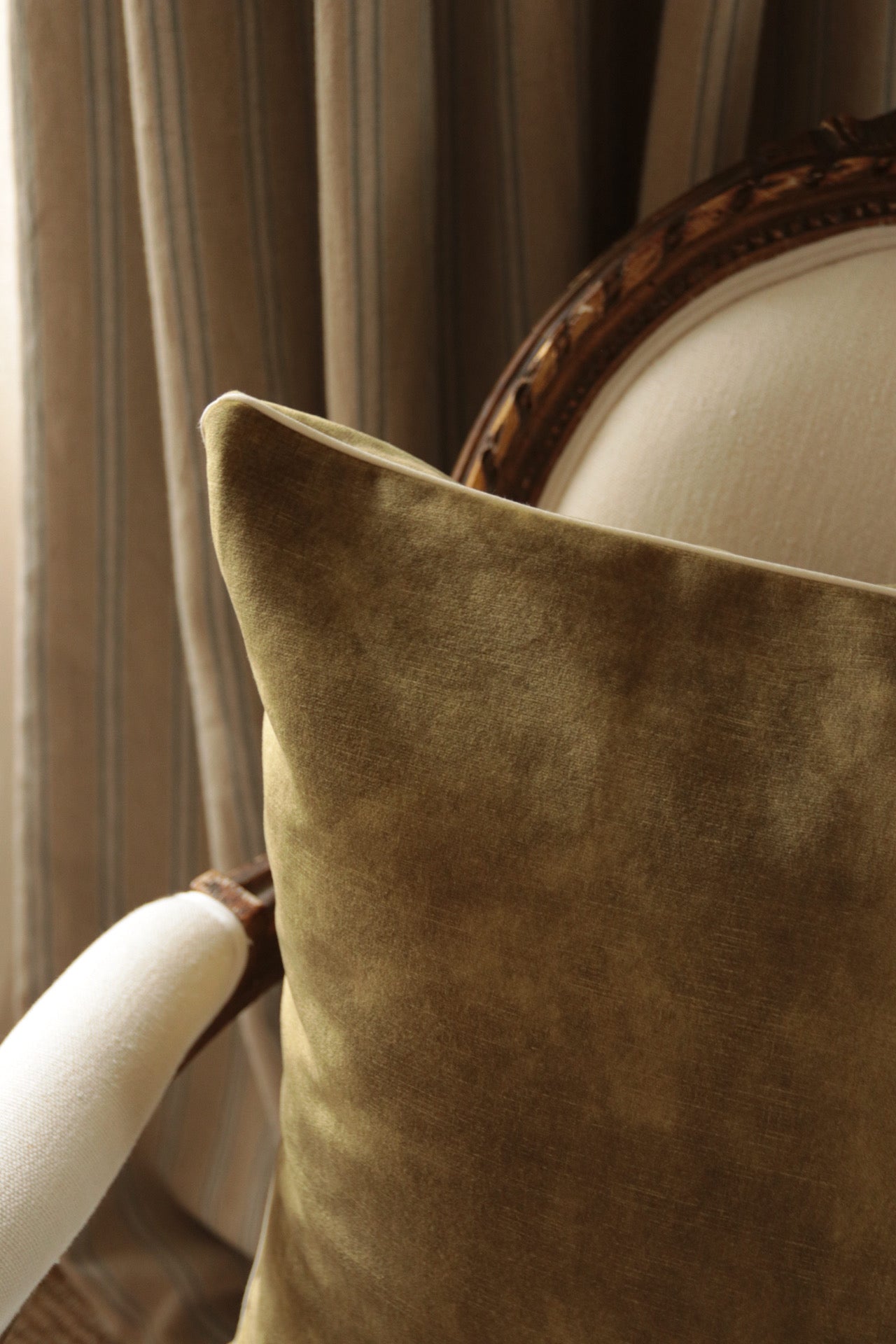 Chartreuse Velvet Cushion