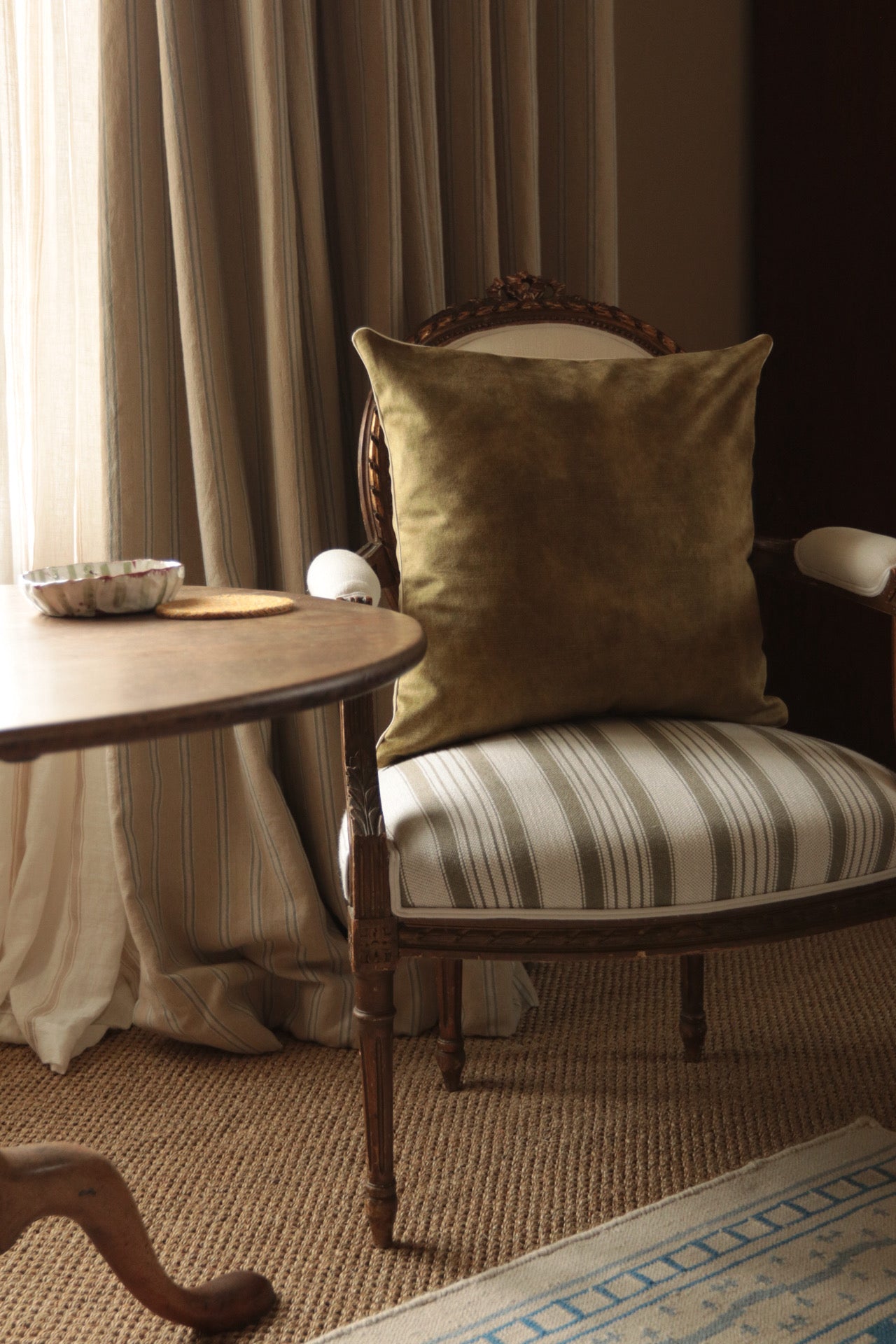 Chartreuse Velvet Cushion