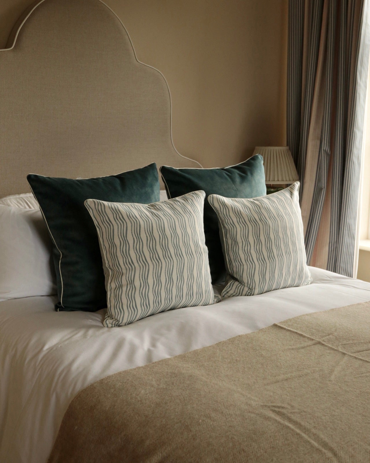 Cornflower Blue Stripe Cushion