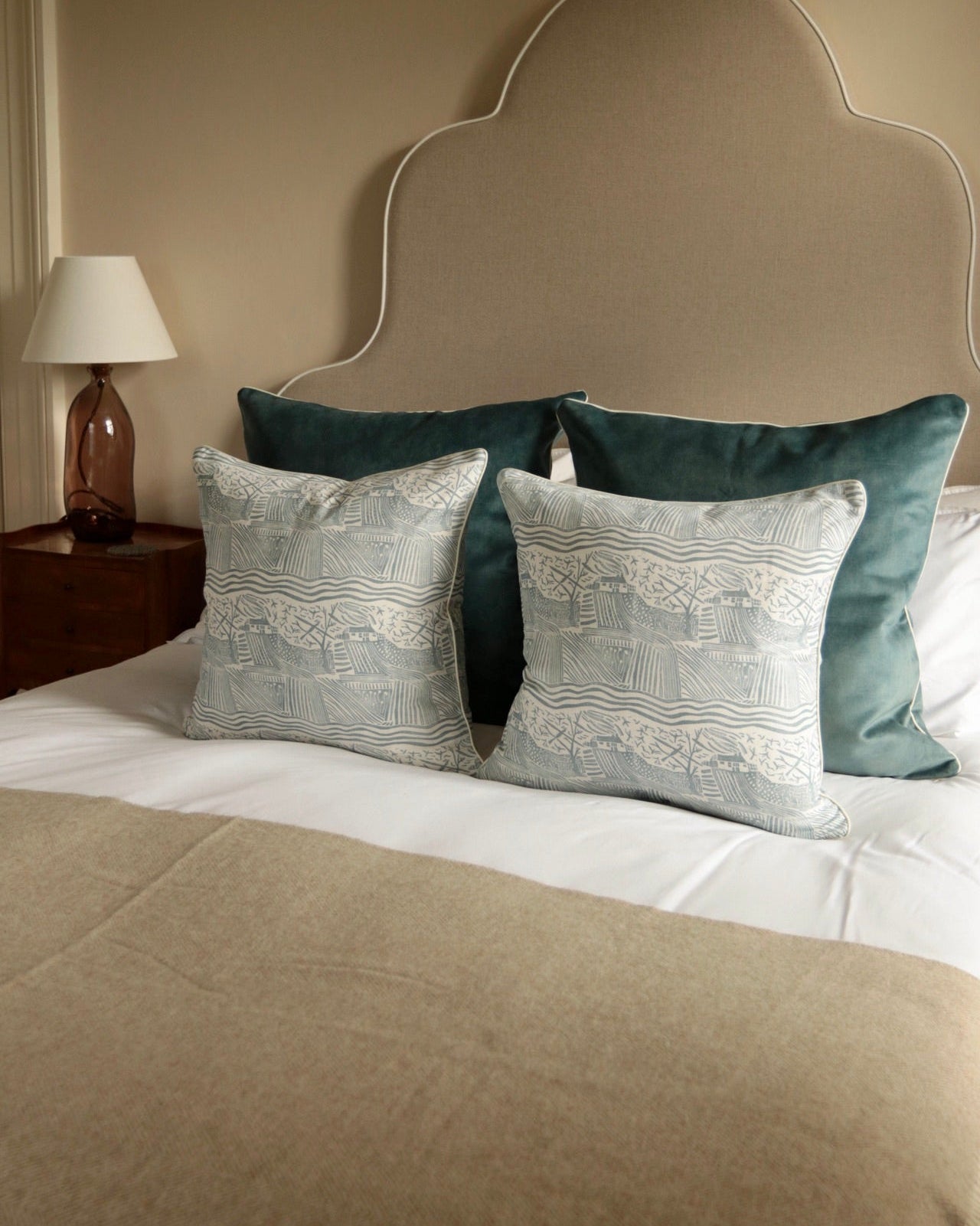 Cornflower Blue Country Walk Cushion