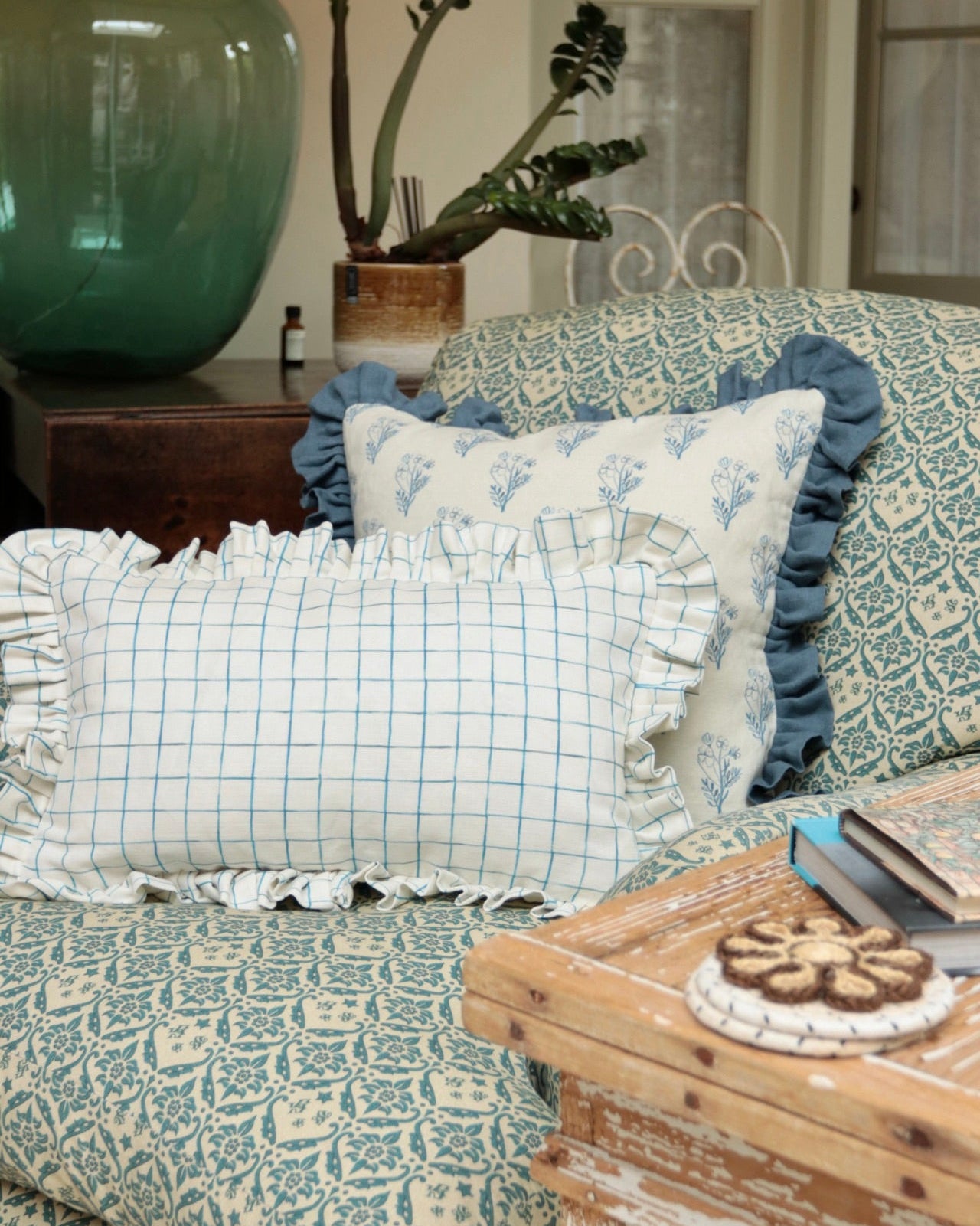 Broadway Check Cushion