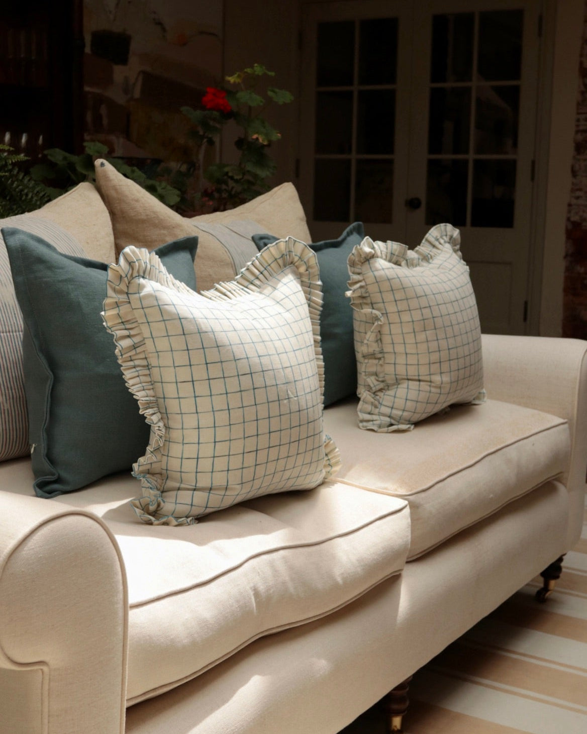 Pale Blue Oxford Cushion