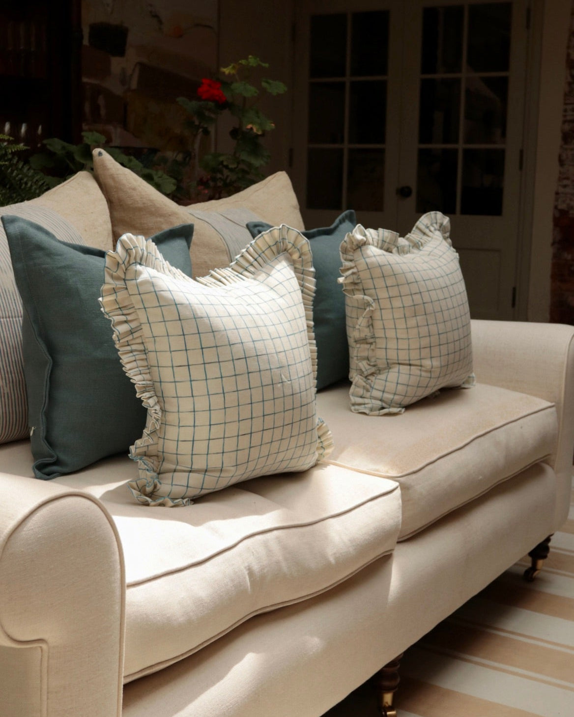 Broadway Check Cushion