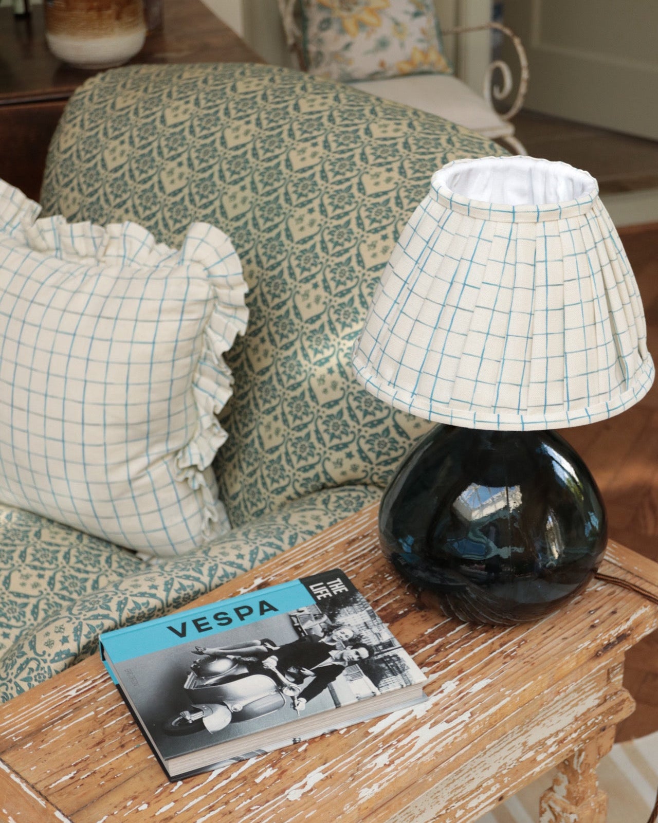 Broadway Check Pleated Lampshade