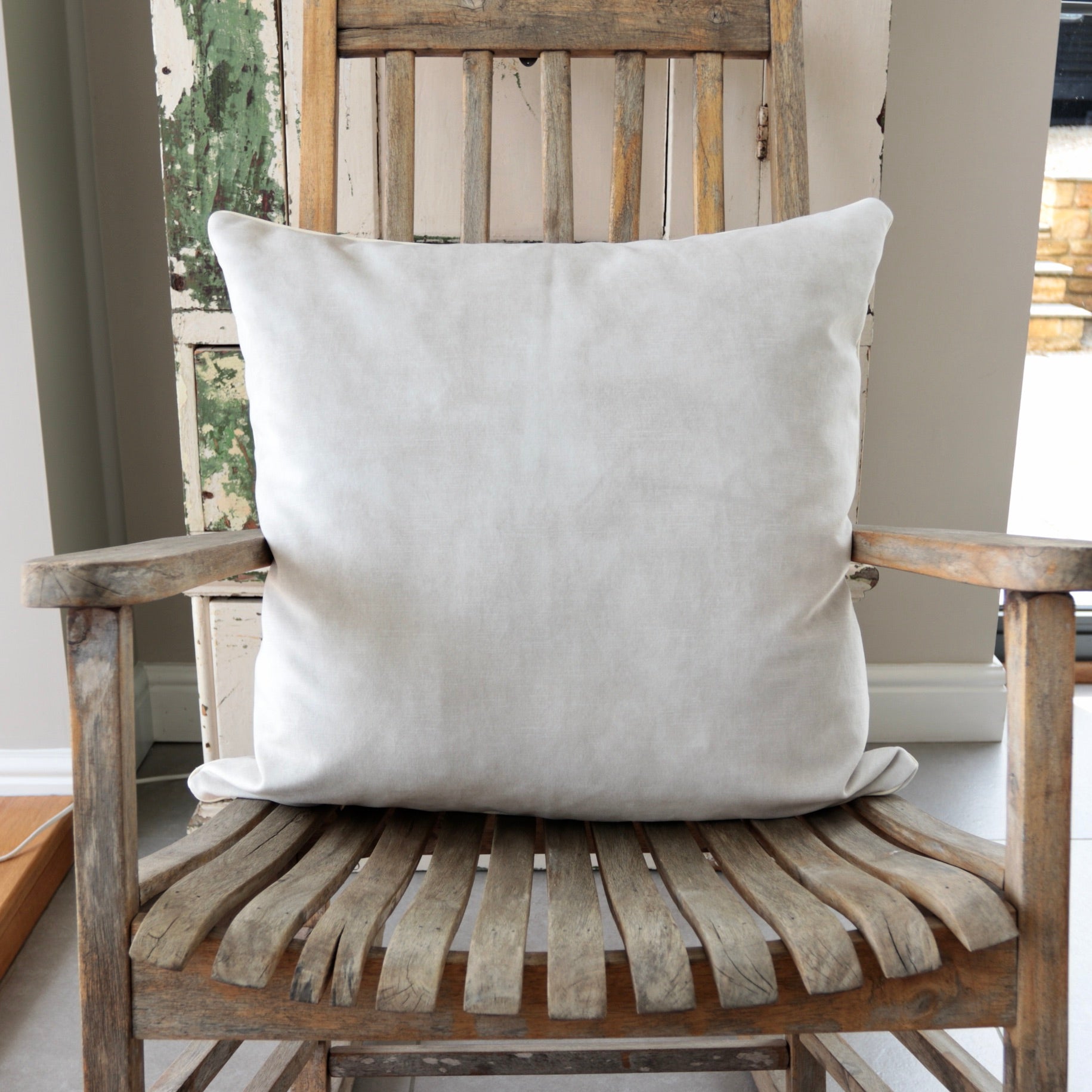 Ivory Velvet Cushion