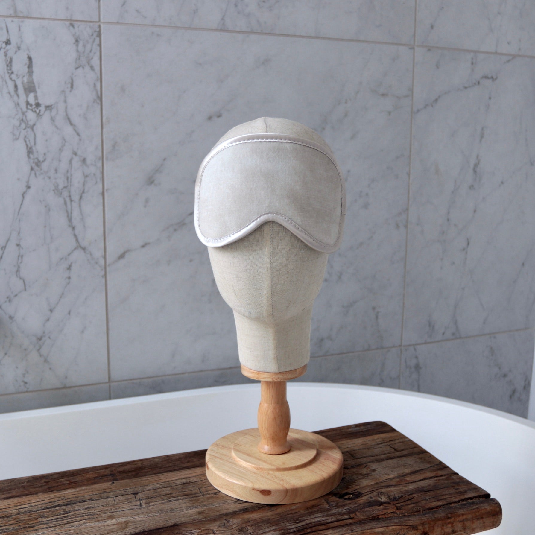 Ivory Velvet Eye Mask