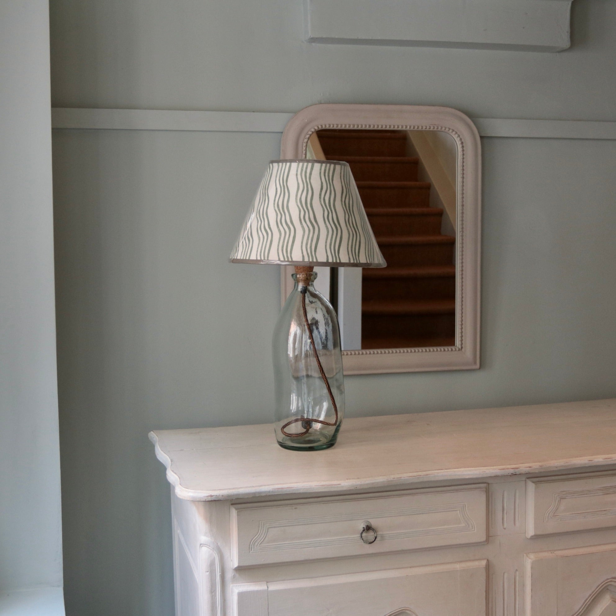 Forest Green Stripe Empire Lampshade