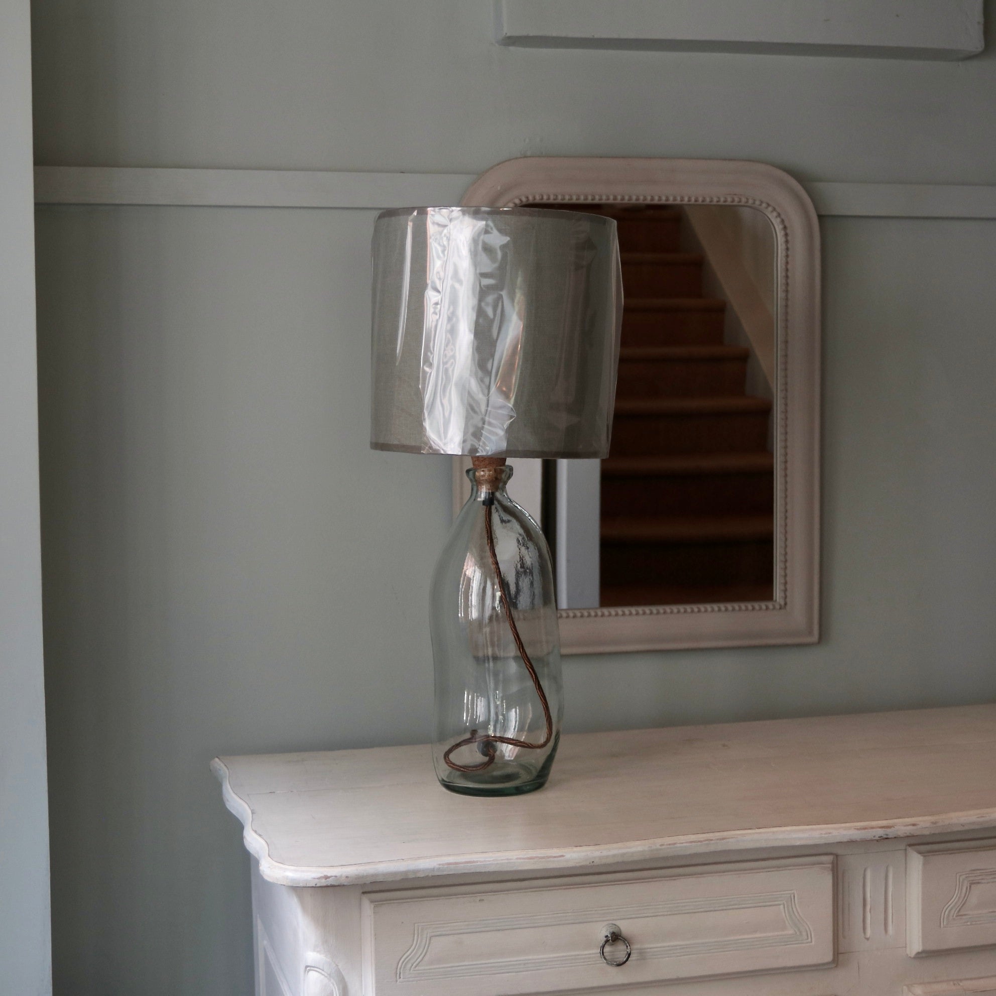 Pear Green Linen Lampshade