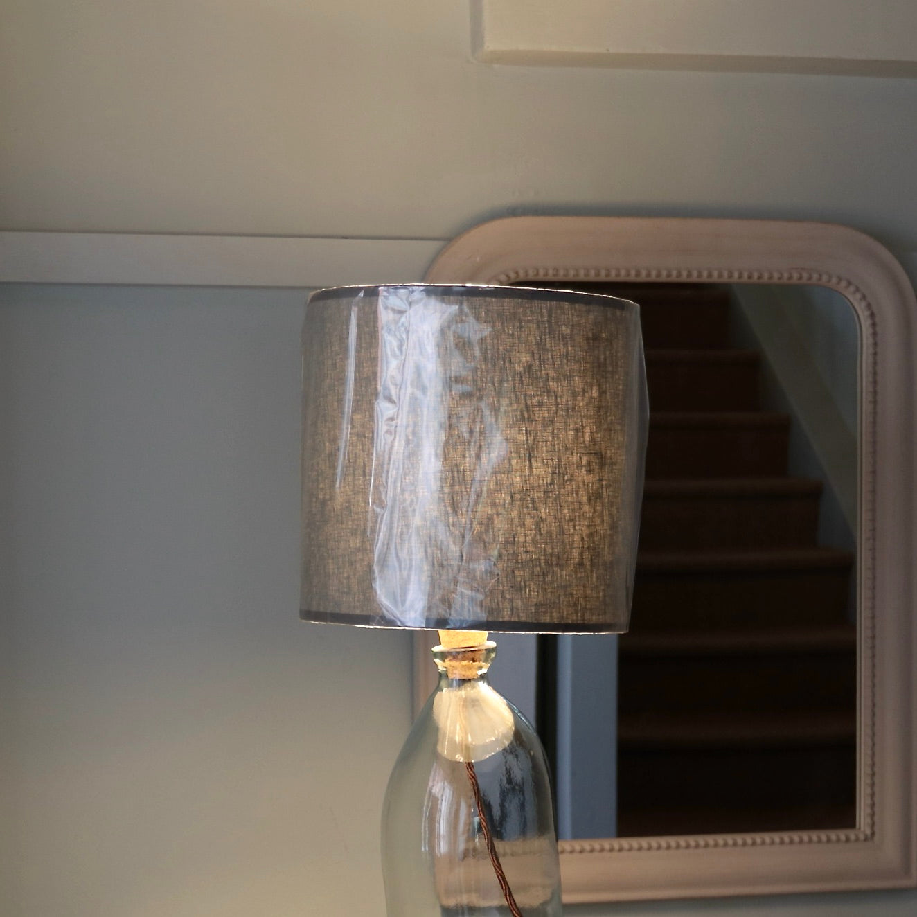 Pear Green Linen Lampshade