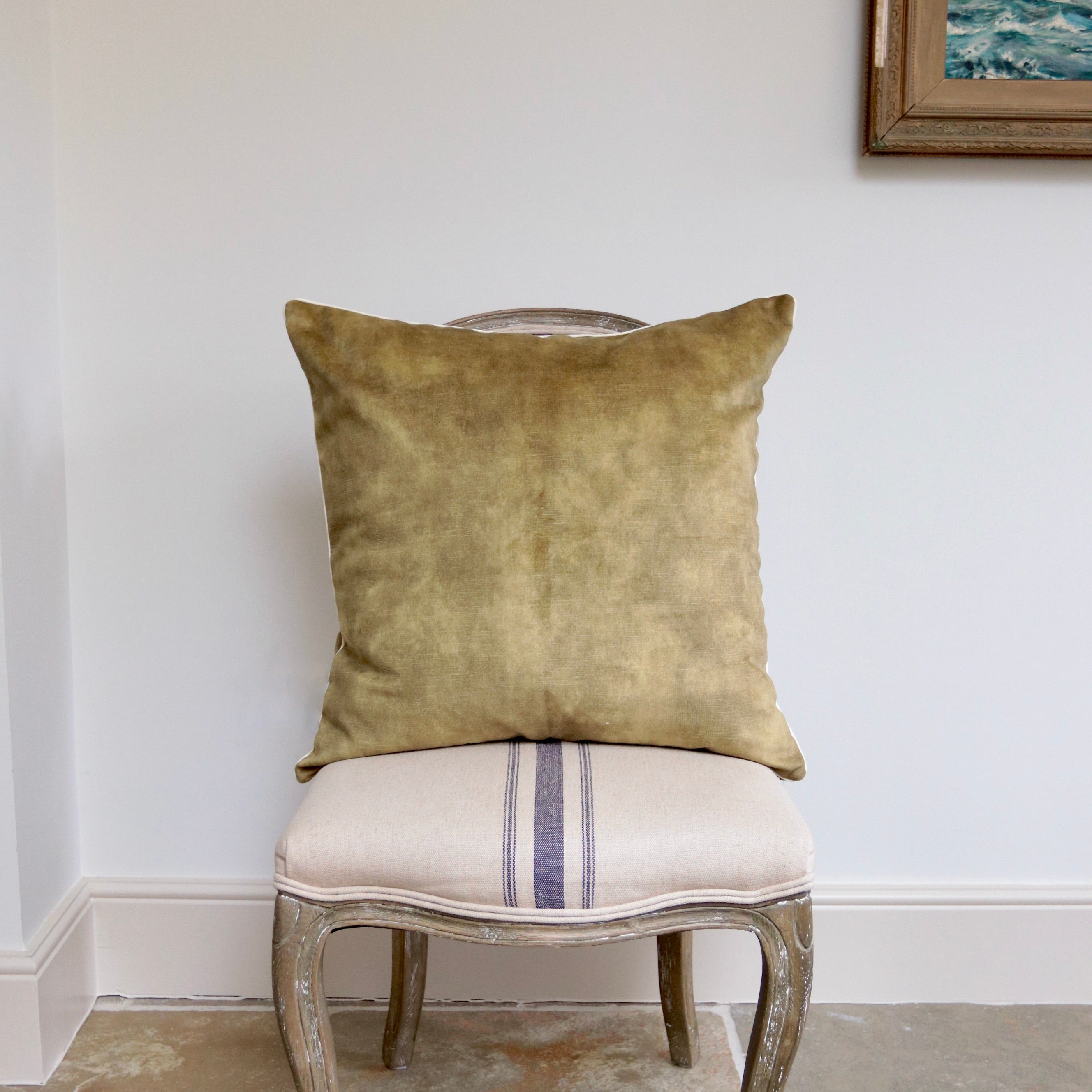 Chartreuse Velvet Cushion