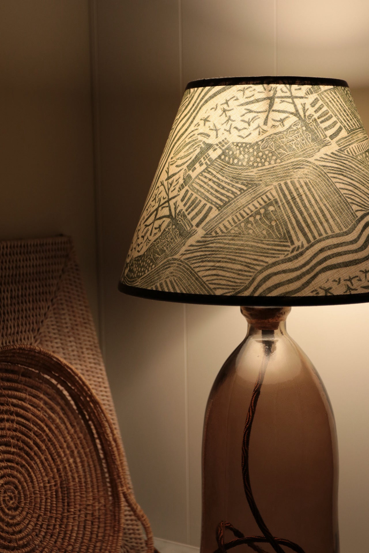 Forest Green Country Walk Empire Lampshade