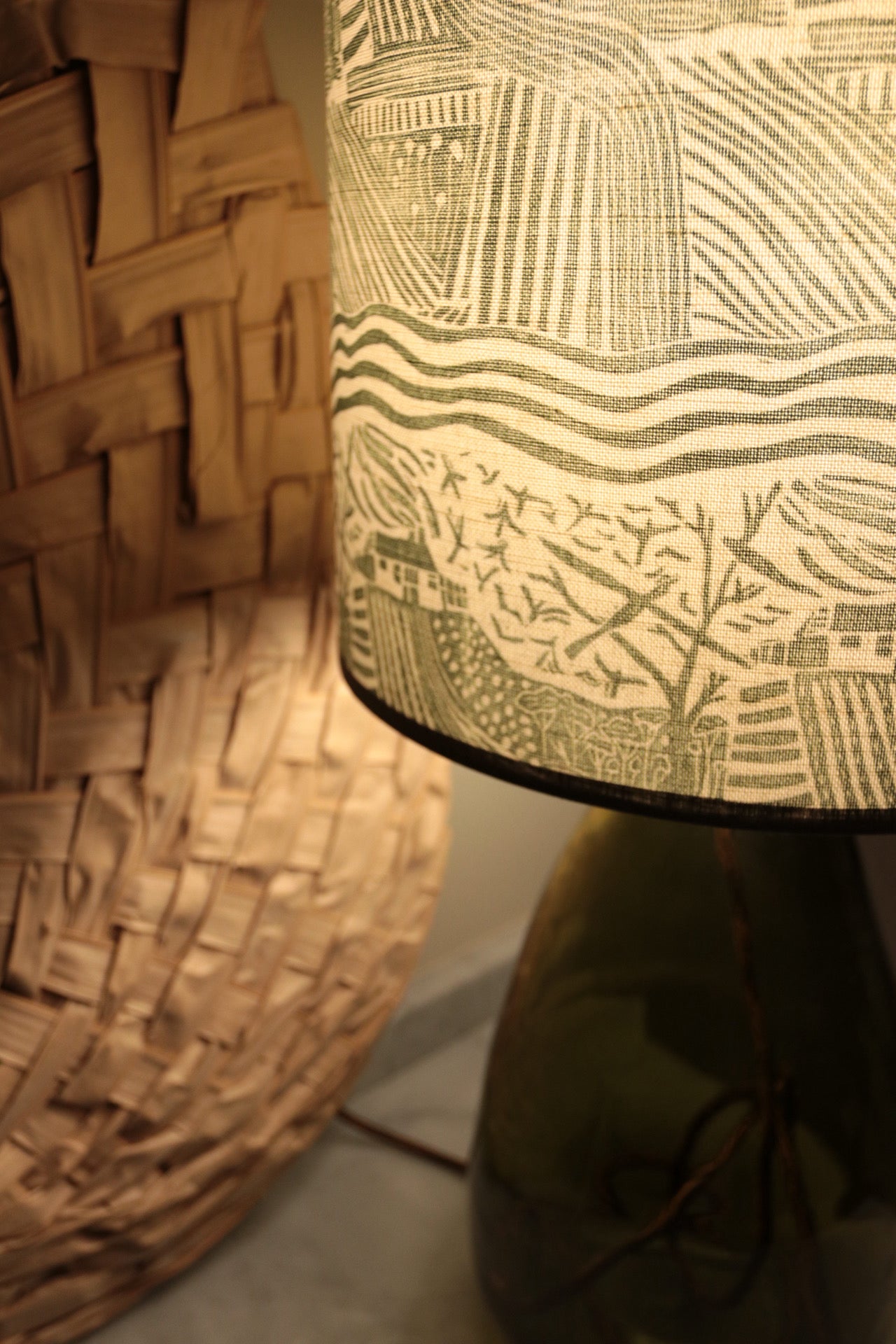 Forest Green Country Walk Lampshade