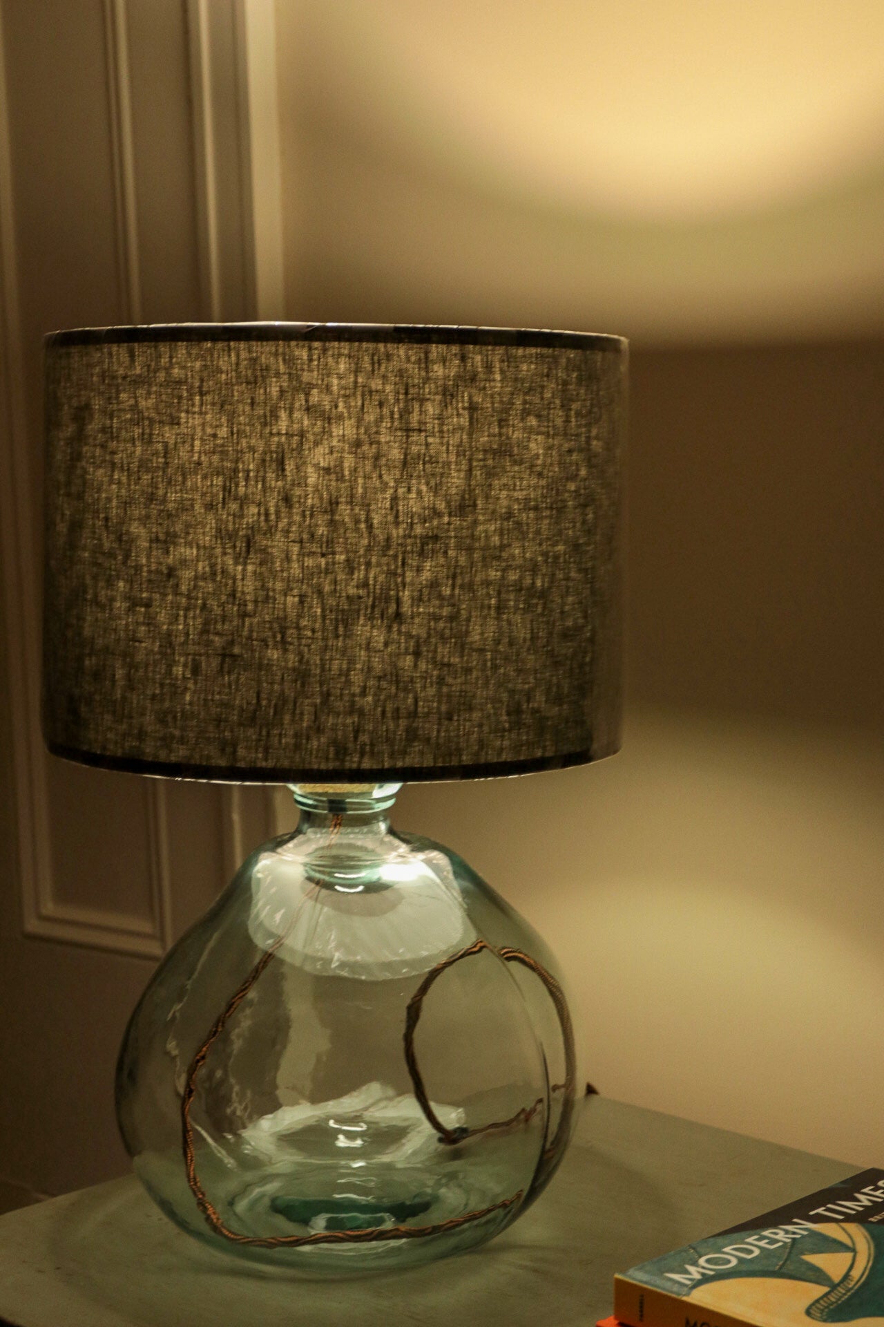 Pear Green Linen Lampshade