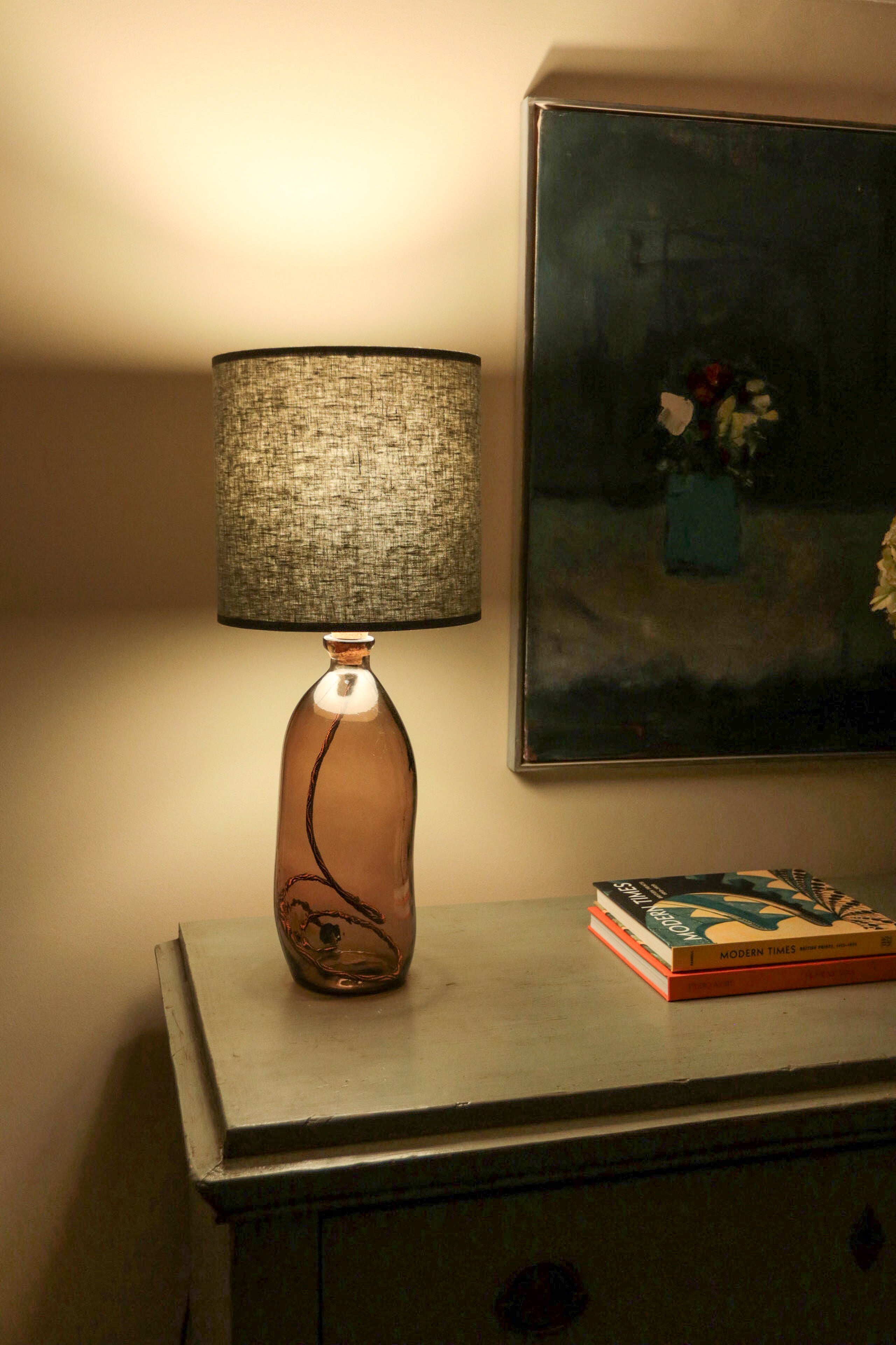 Pear Green Linen Lampshade