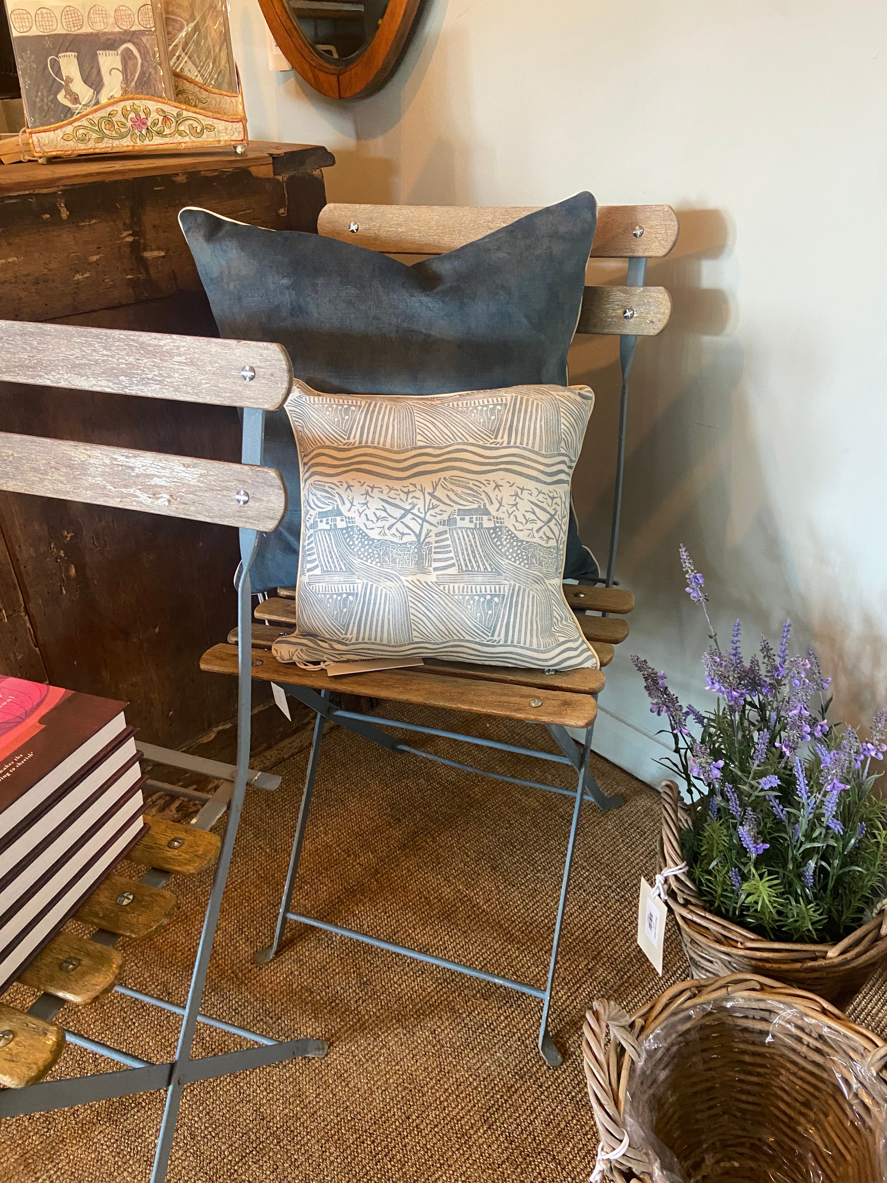 Rustic Bistro Chair - Cornflower