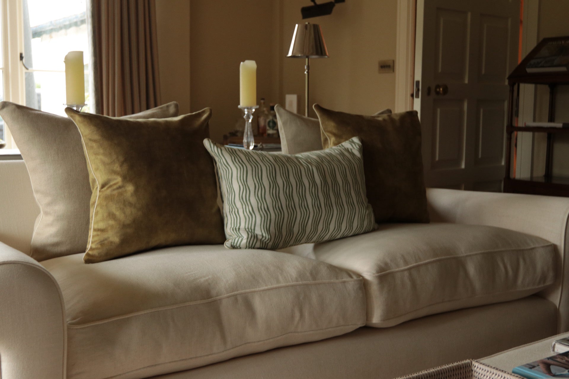 Chartreuse Velvet Cushion