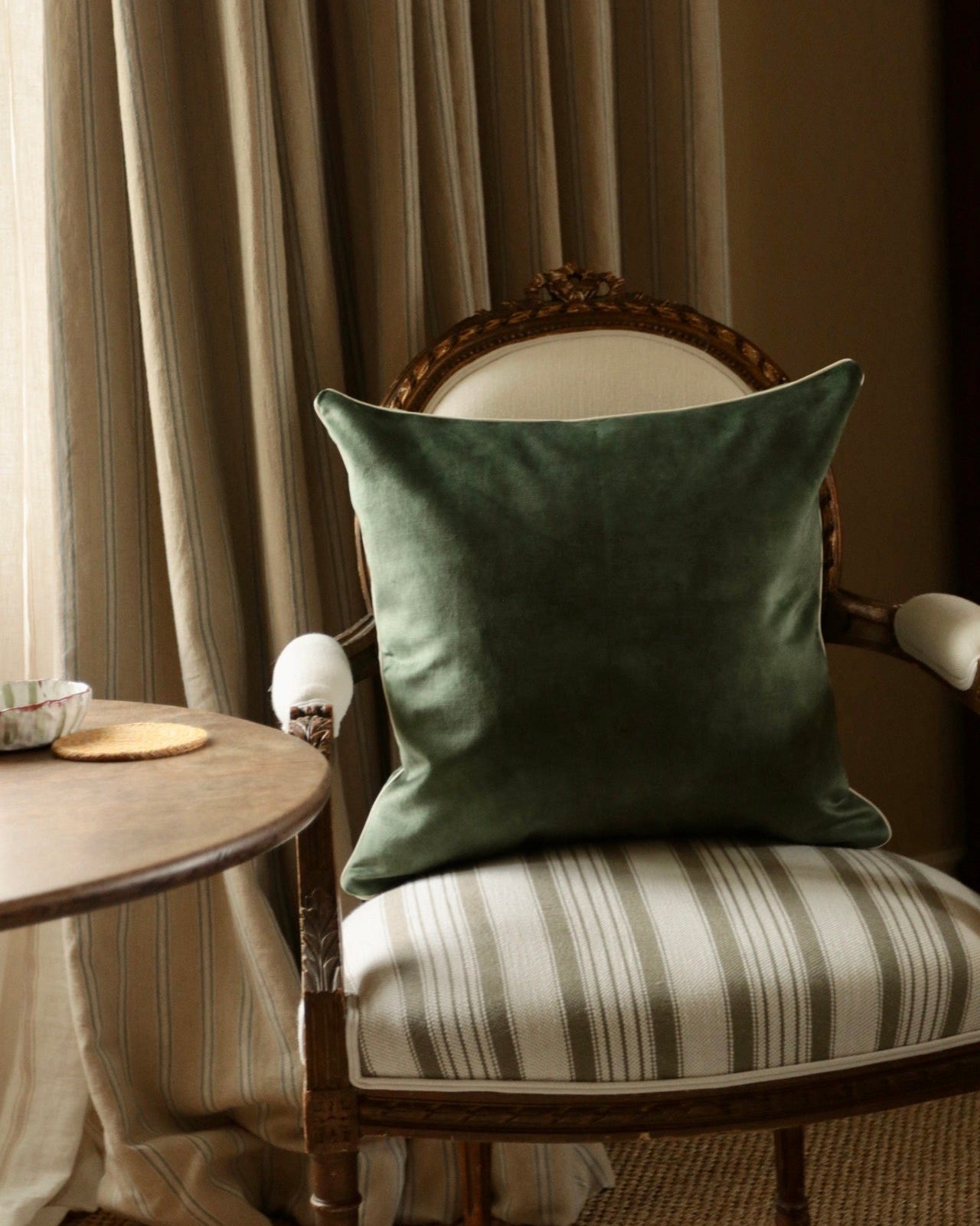 Sage Velvet Cushion
