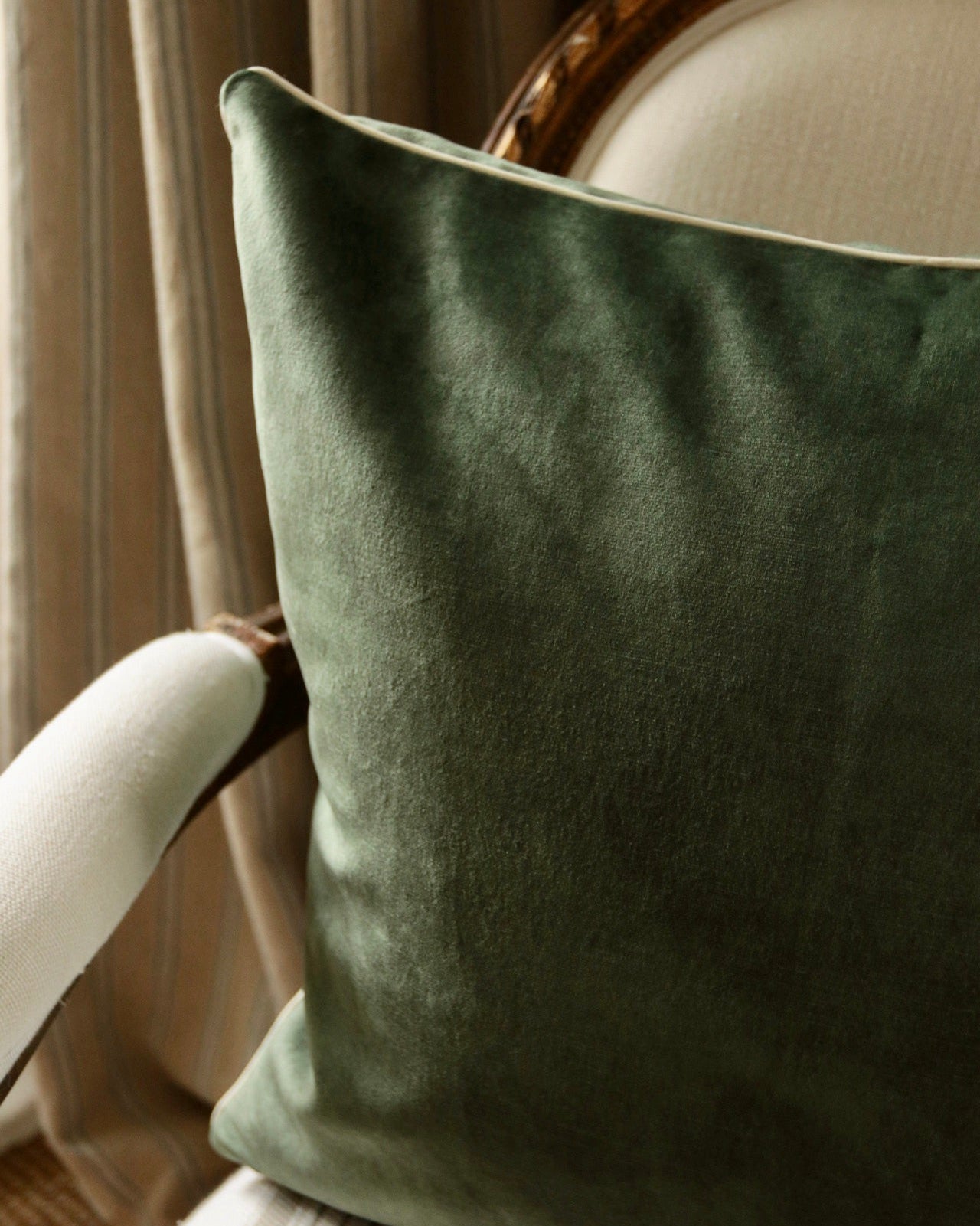 Sage Velvet Cushion