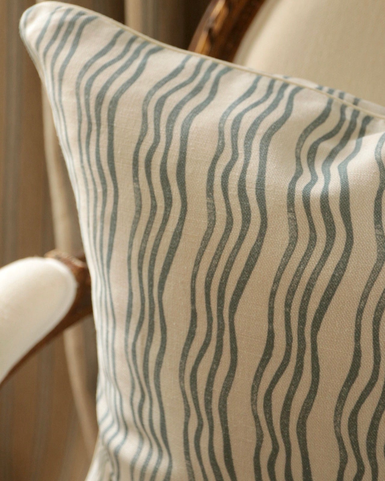 Cornflower Blue Stripe Cushion