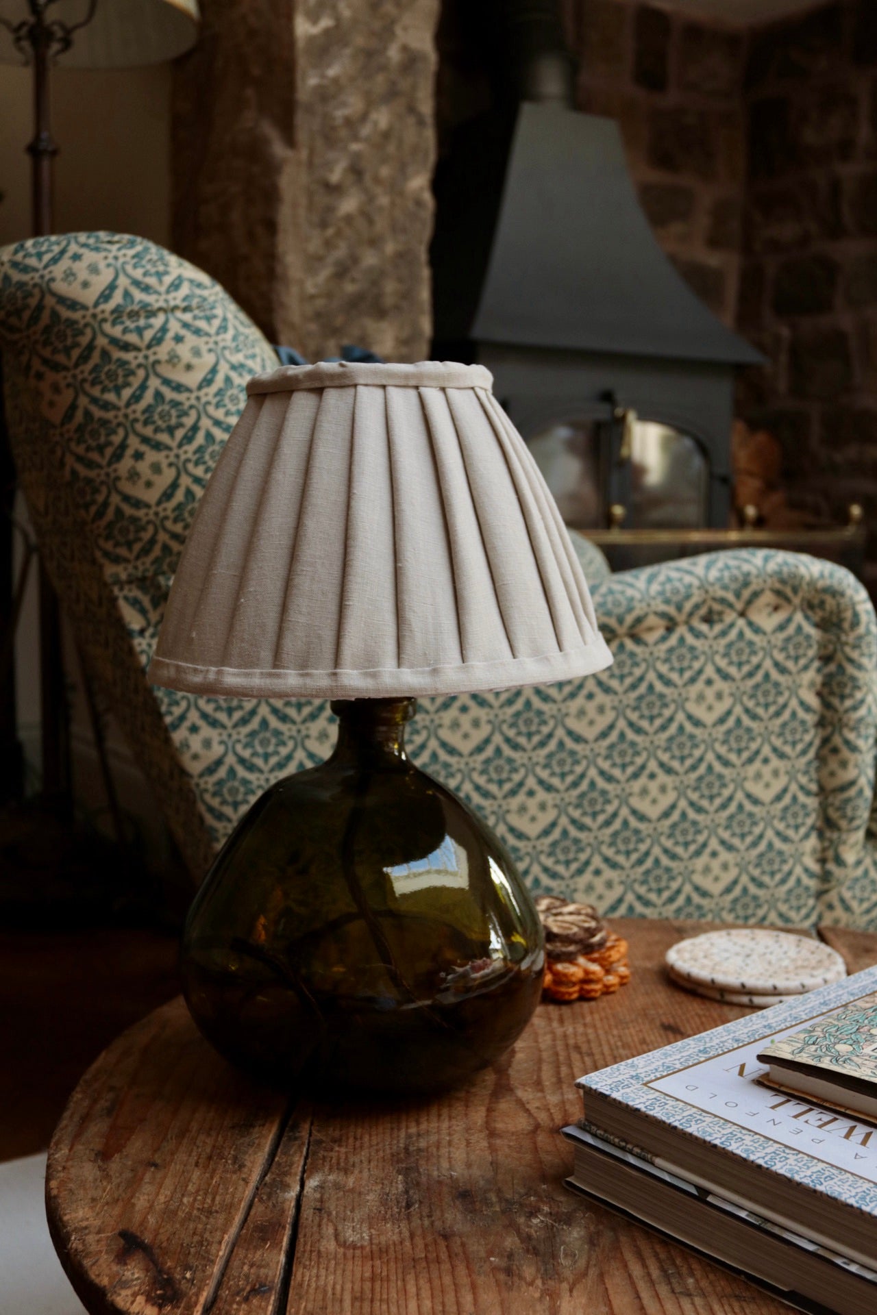 Stucco Pleated Lampshade