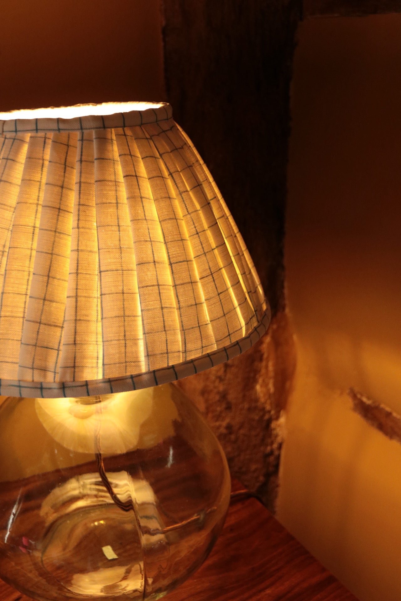 Broadway Check Pleated Lampshade