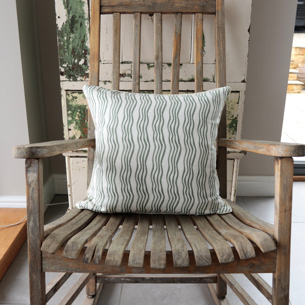 Forest Green Stripe Cushion