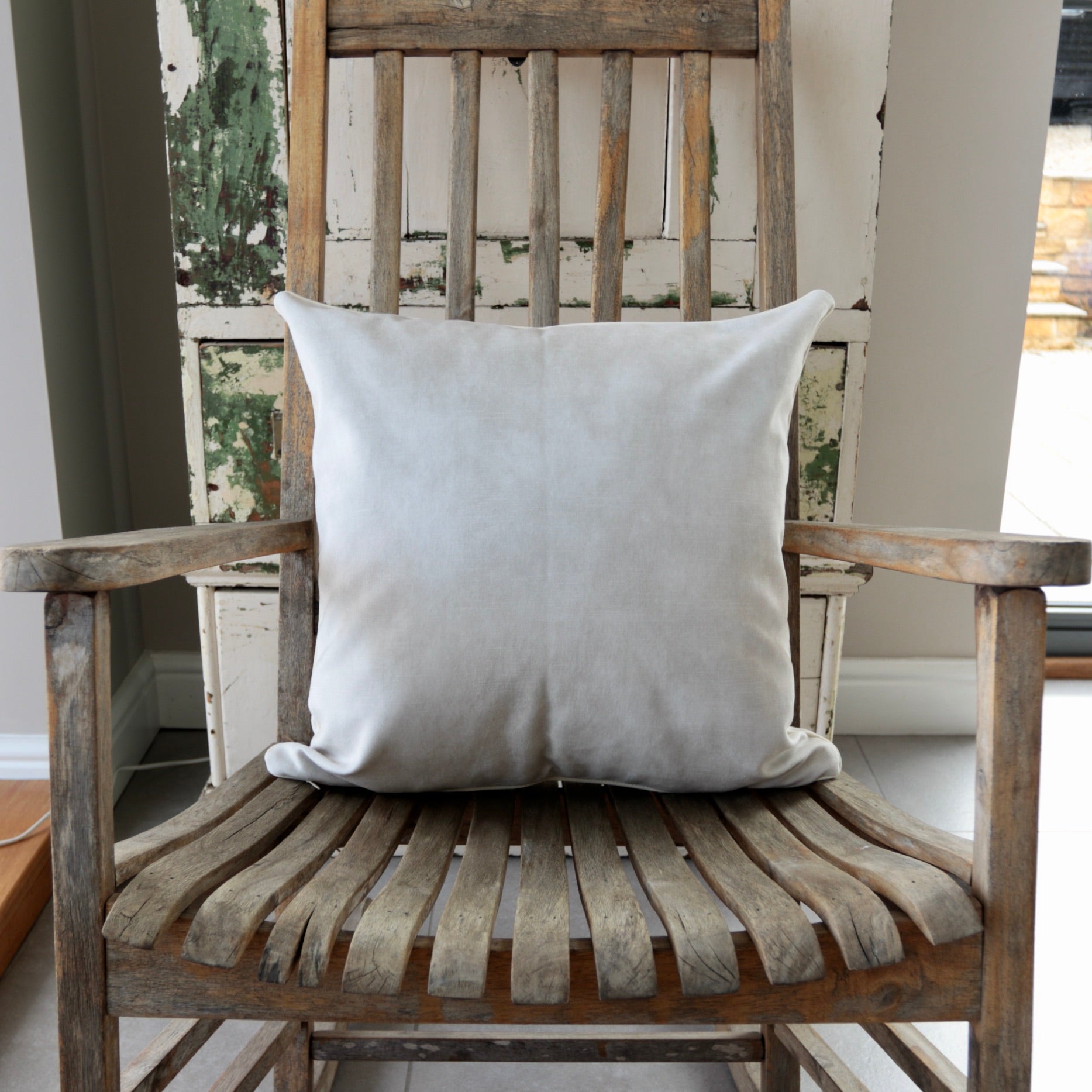 Ivory Velvet Cushion