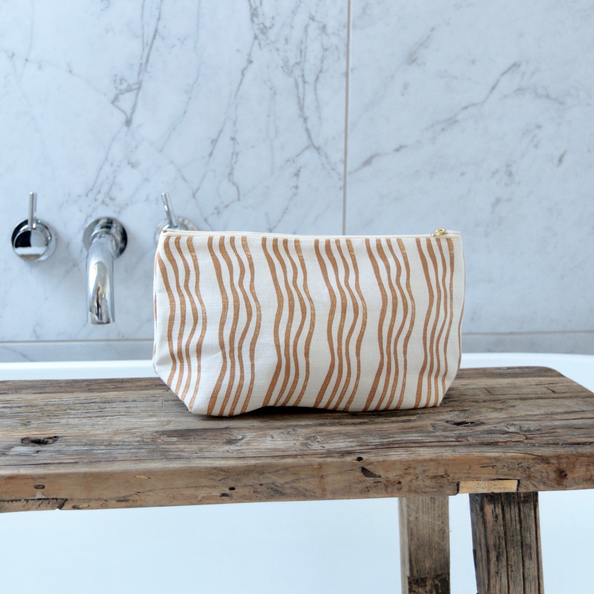 Marigold Stripe Washbag