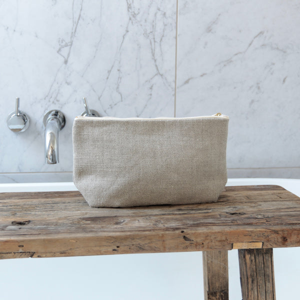 Natural Linen Washbag