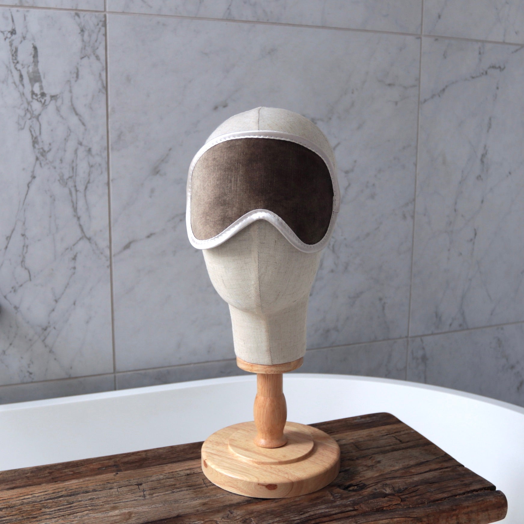 Latte Velvet Eye Mask
