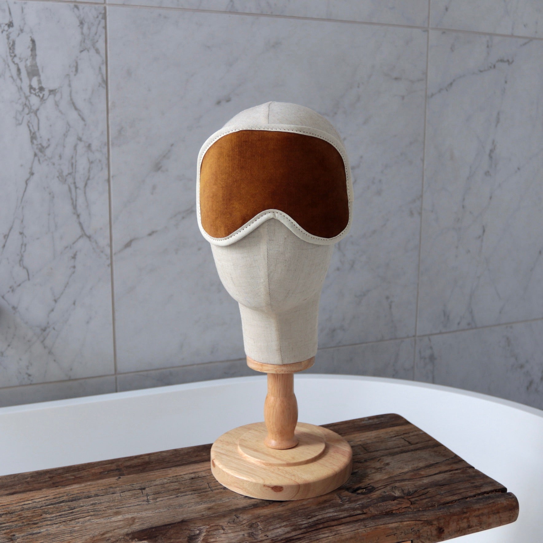 Rust Velvet Eye Mask