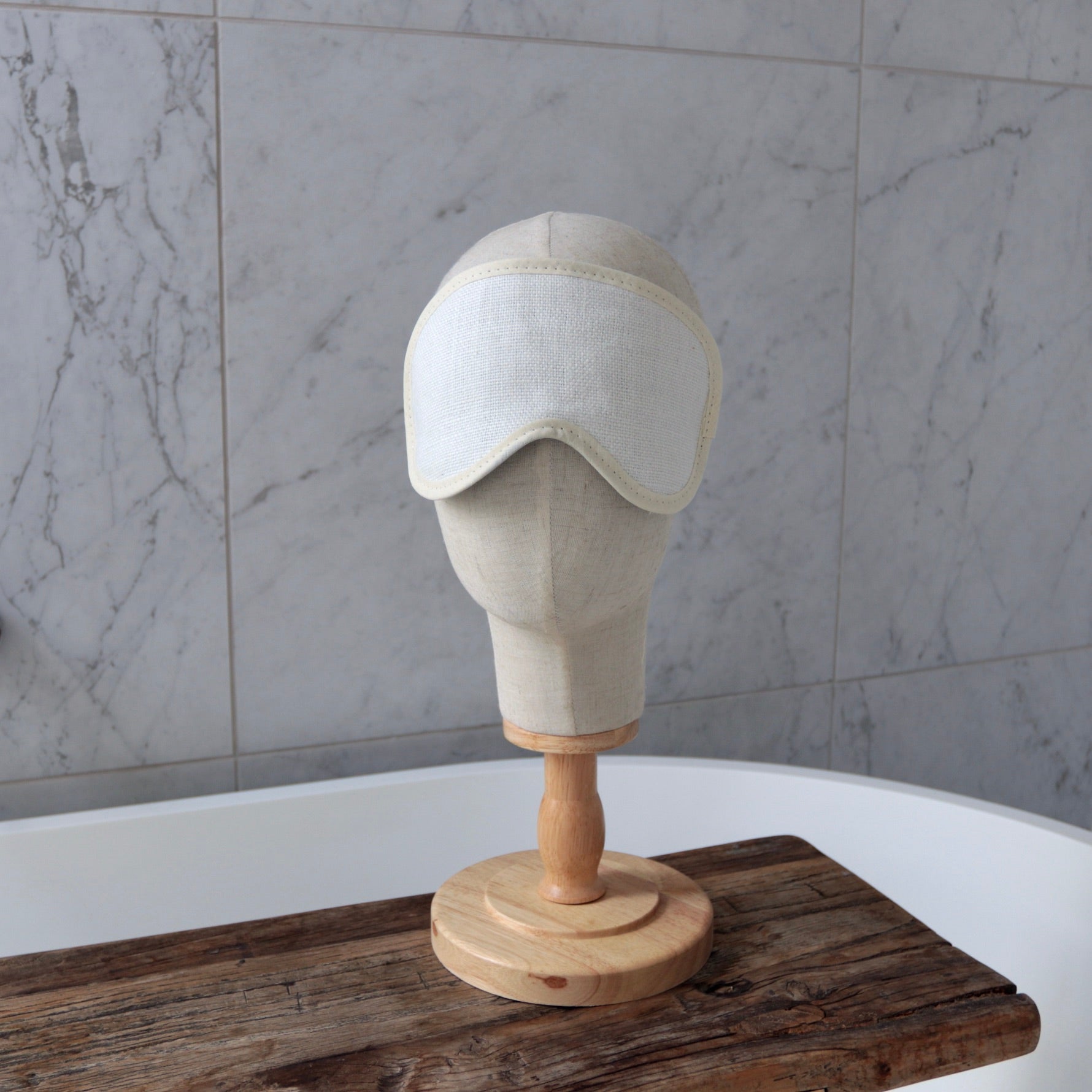 Ivory Linen Eye Mask