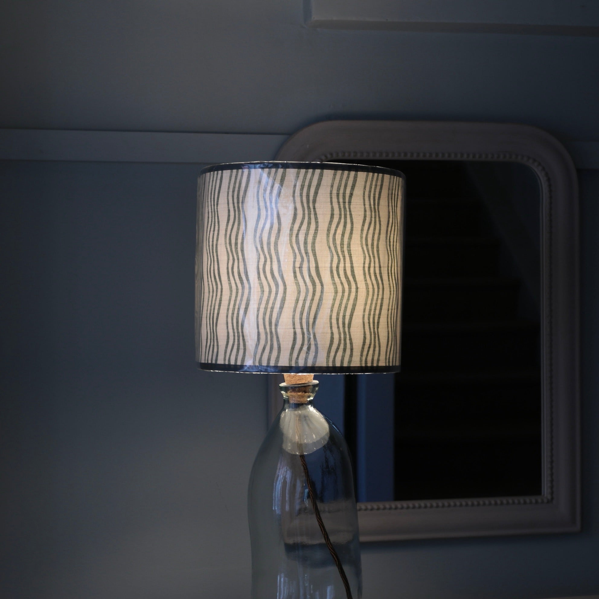 Forest Green Stripe Lampshade