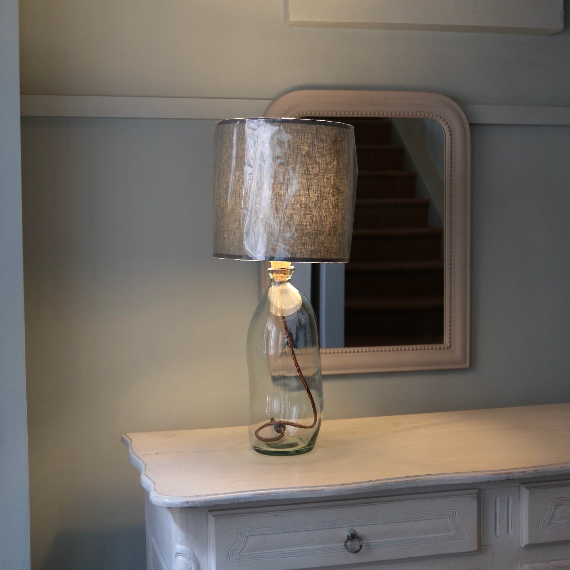 Pear Green Linen Lampshade