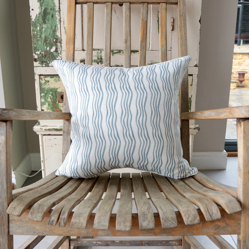 Cornflower Blue Stripe Cushion