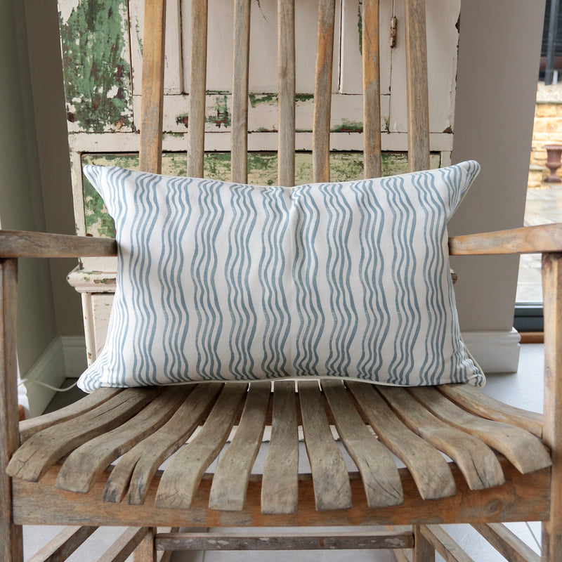Cornflower Blue Stripe Cushion