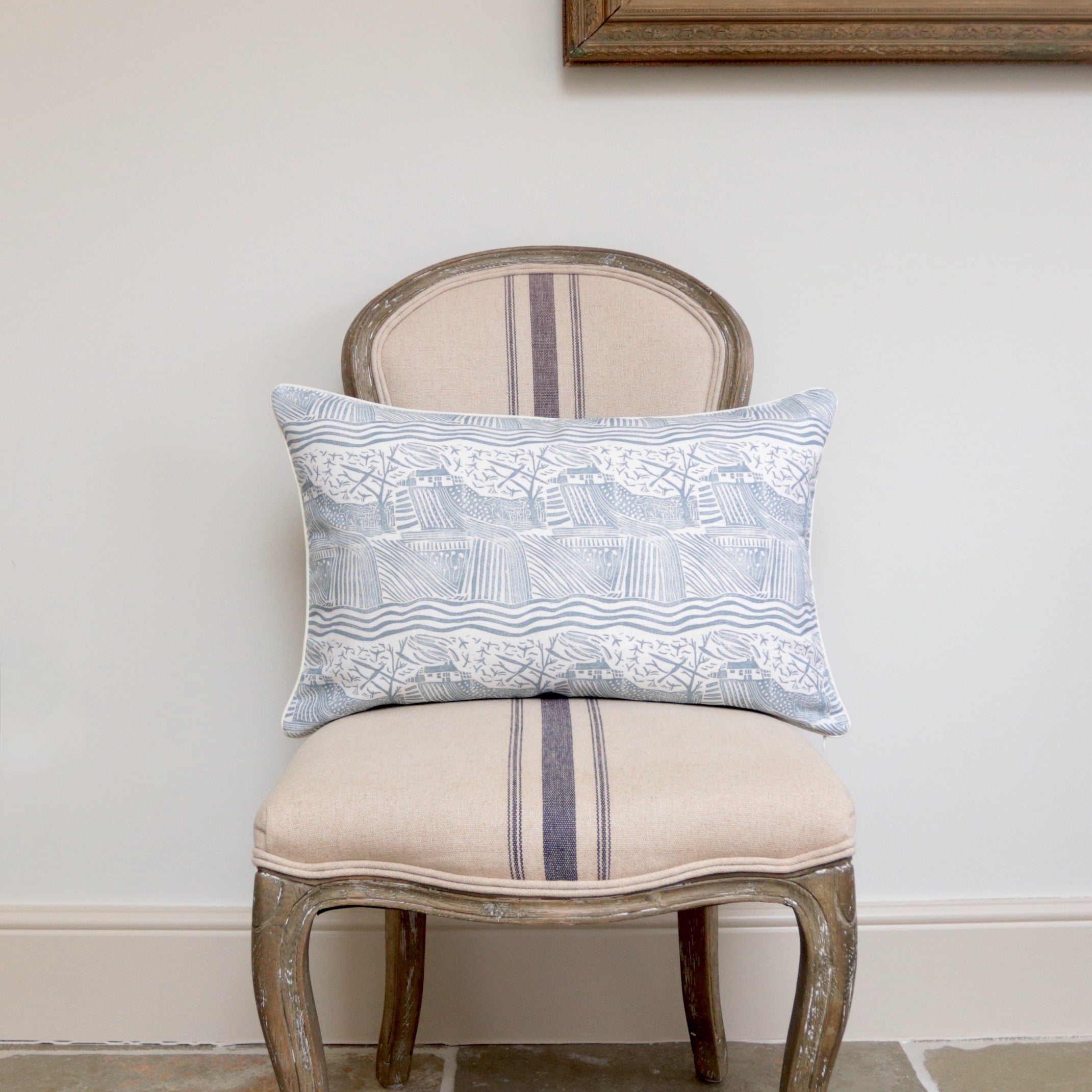 Cornflower Blue Country Walk Cushion