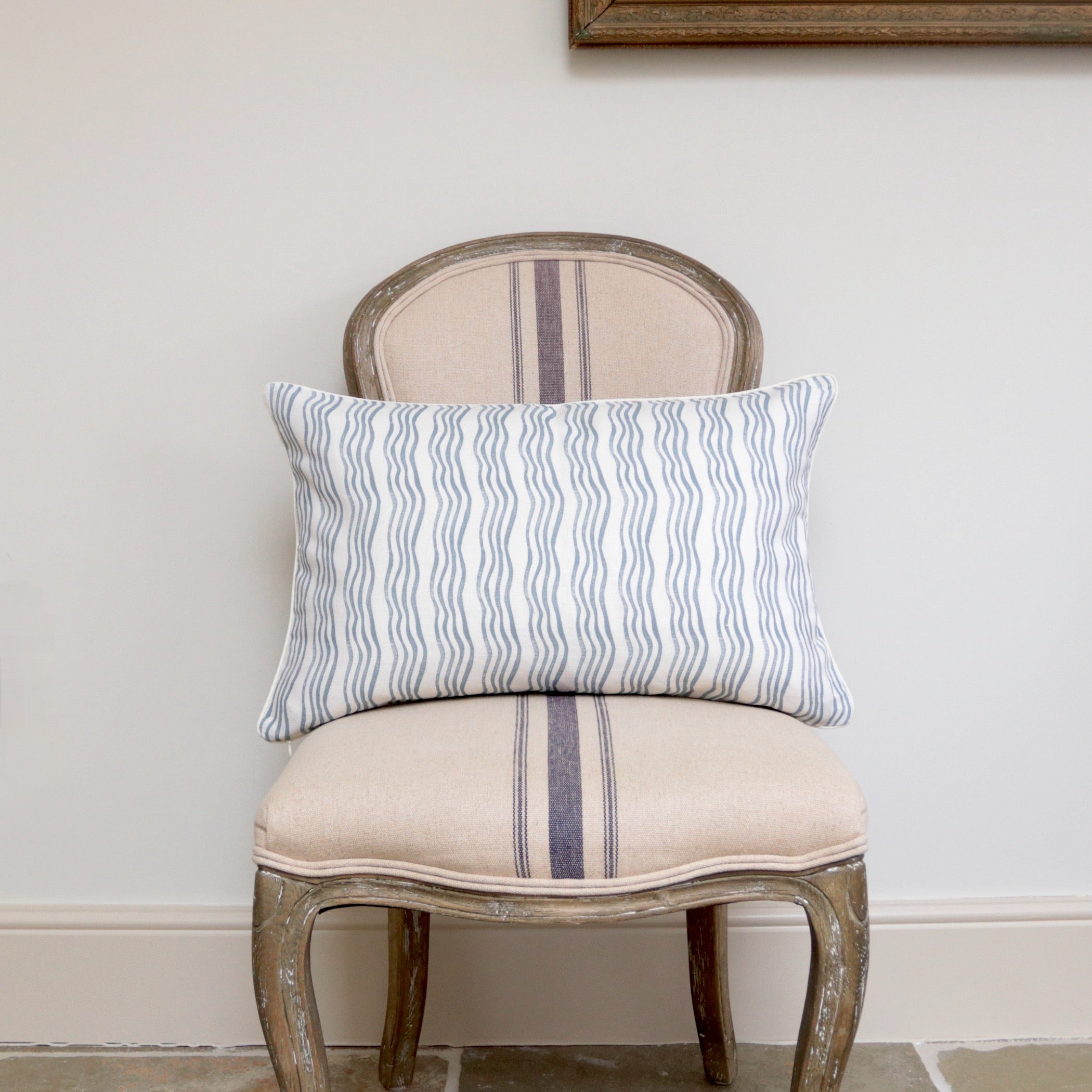 Cornflower Blue Stripe Cushion