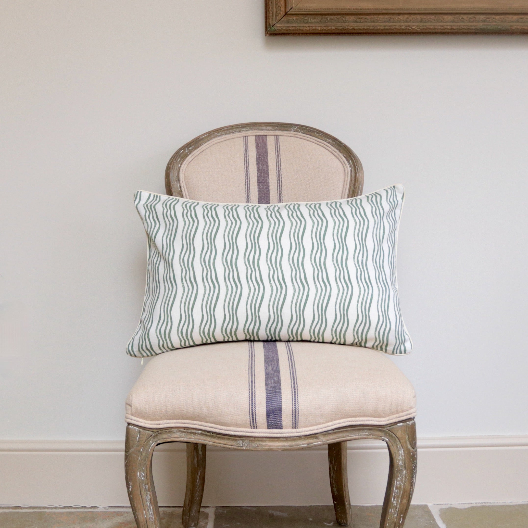 Forest Green Stripe Cushion