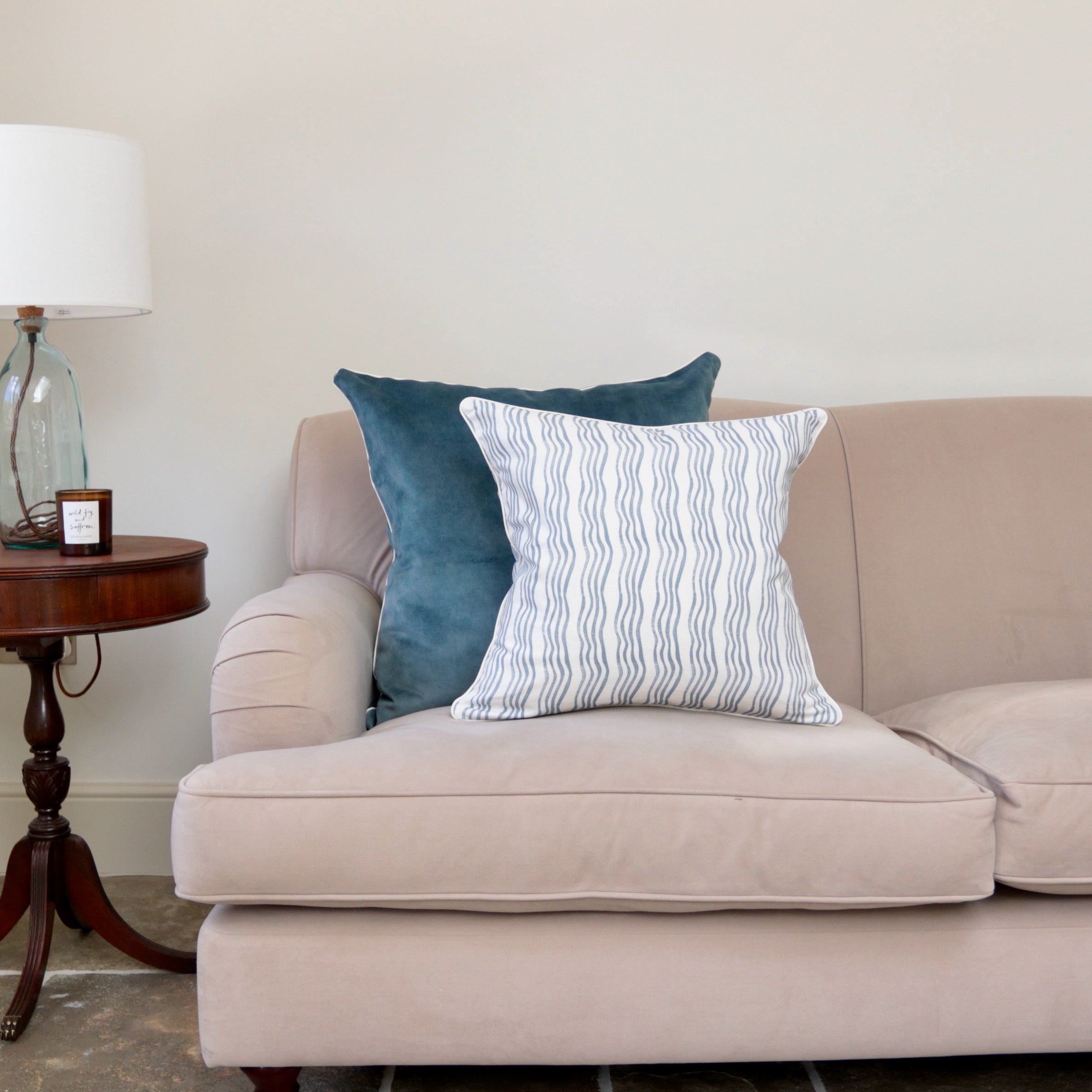 Cornflower Blue Stripe Cushion