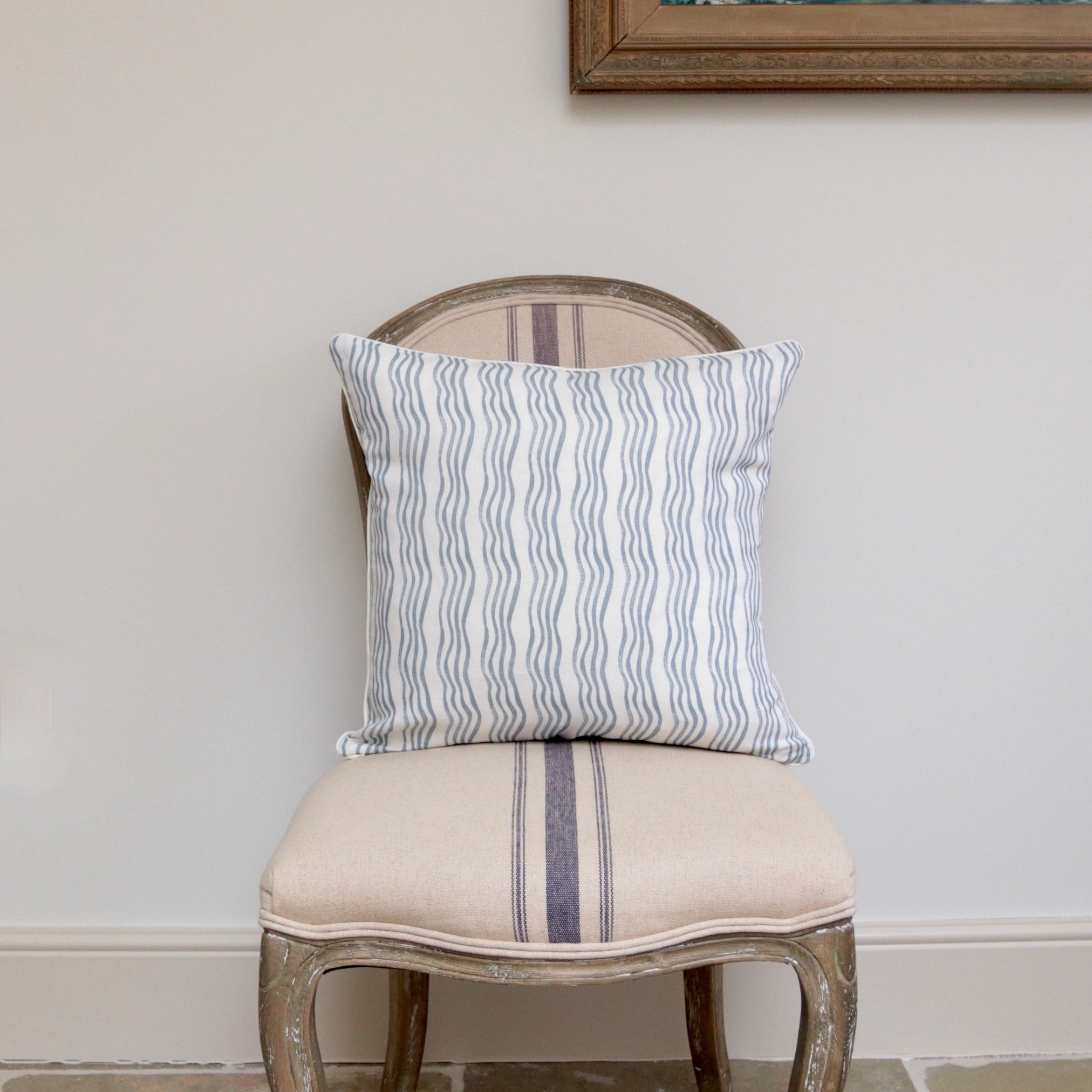 Cornflower Blue Stripe Cushion