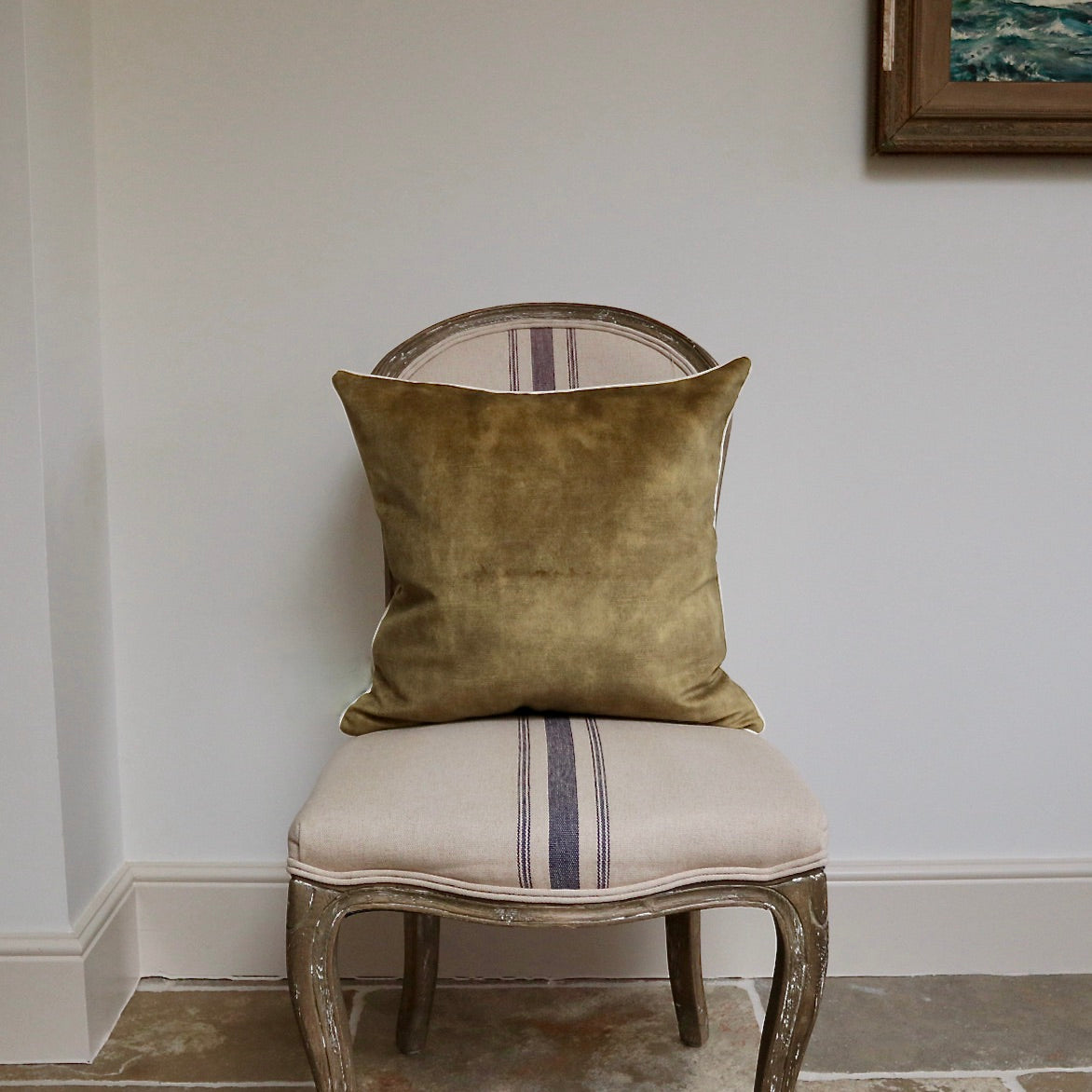 Chartreuse Velvet Cushion