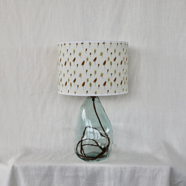 Feather Leaf Linen Lampshade