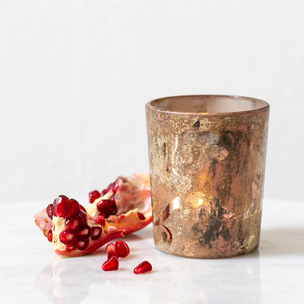 Votive Holder Autumn Leaves