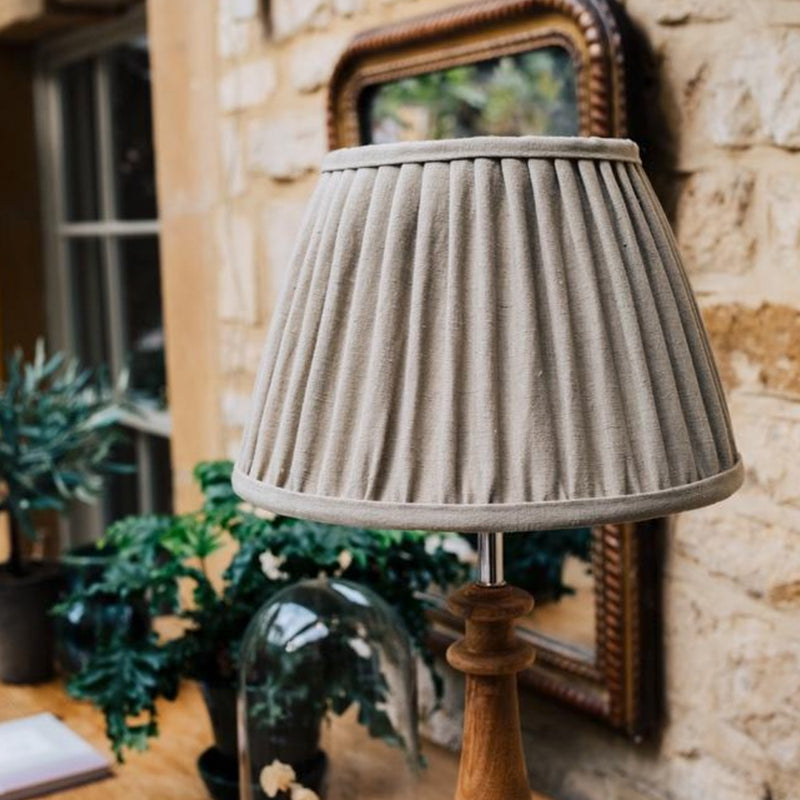 Hummus Vintage Linen Pleated Lampshade