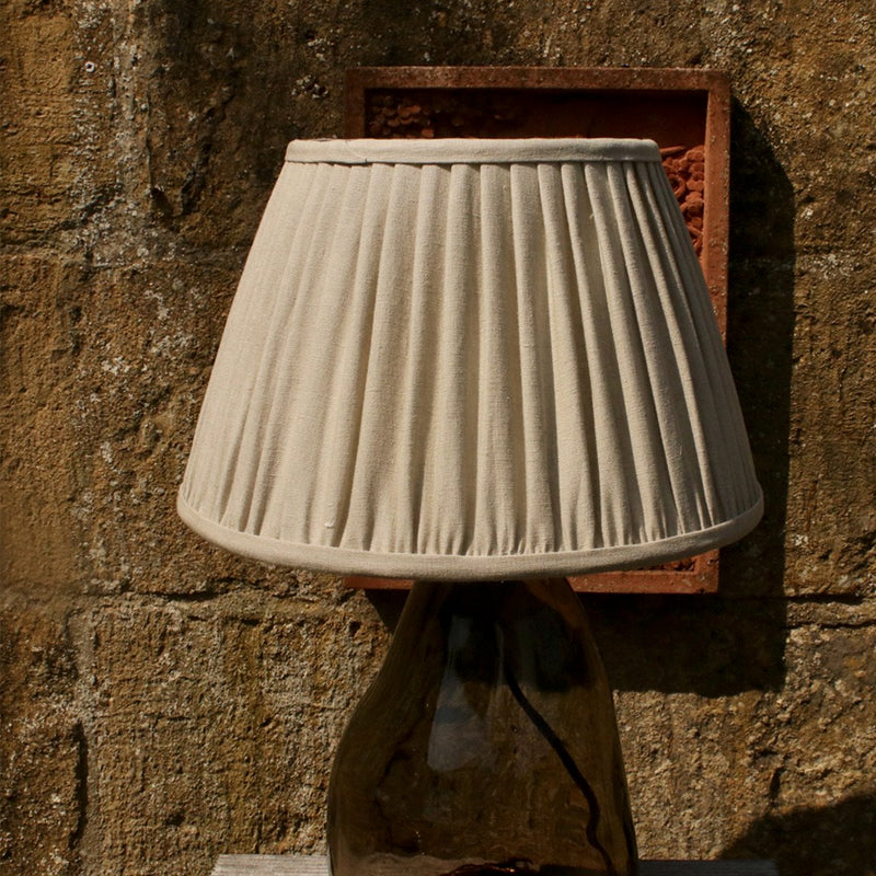 Hummus Vintage Linen Pleated Lampshade